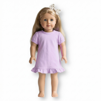Blank 18 Inch Doll Puff Sleeve Ruffle Dress | Blanks Boutique
